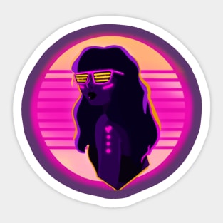 Vaporwave Girl Sticker